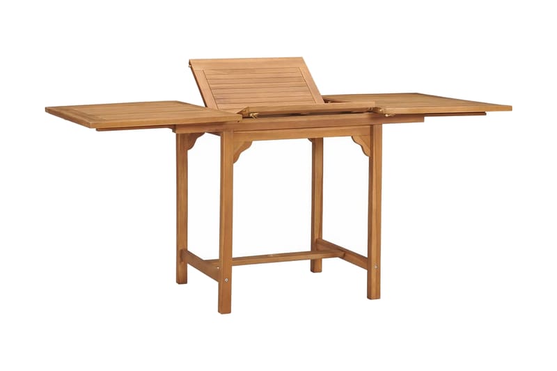Udvideligt Havebord (110-160) x 80 x 75 cm Massivt Teaktræ - Brun - Havemøbler - Havebord - Spisebord & havebord