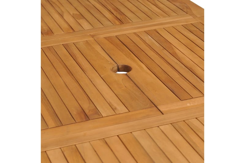 Udvideligt Havebord (110-160) x 80 x 75 cm Massivt Teaktræ - Brun - Havemøbler - Havebord - Spisebord & havebord