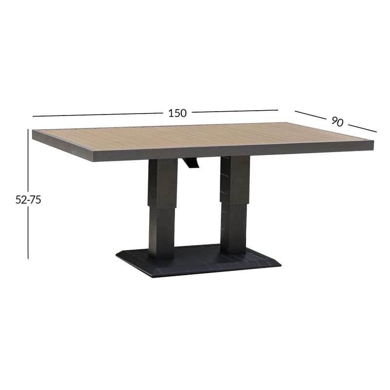 Table HOME4YOU - Grå - Havemøbler - Havebord - Spisebord & havebord