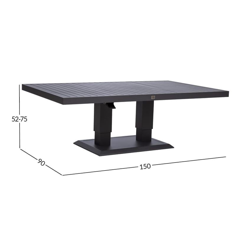 Table HOME4YOU - mørkegrå - Havemøbler - Havebord - Spisebord & havebord