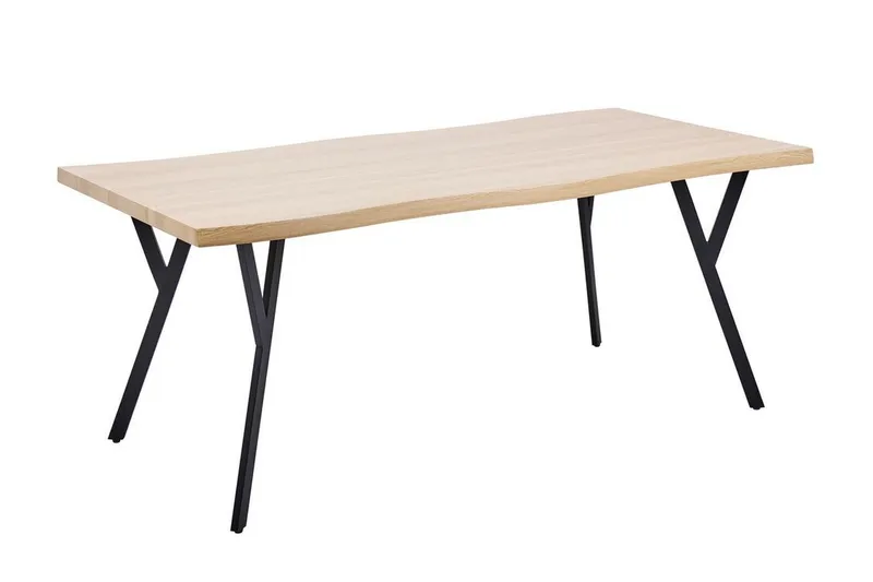 Tiggiano Spisebord 180x90 cm, Lysebrun/Sort