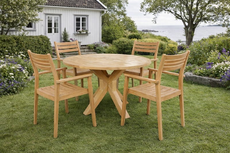 Toscana Bord Ø140 cm - Træ - Havemøbler - Havebord - Spisebord & havebord
