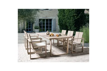Trädgårdsbord Beliani Azzanello Light wood - Havemøbler - Havebord - Spisebord & havebord