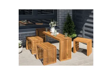 Trädgårdsbord Beliani Bellano 150x35x60 cm Light wood - Havemøbler - Havebord - Spisebord & havebord