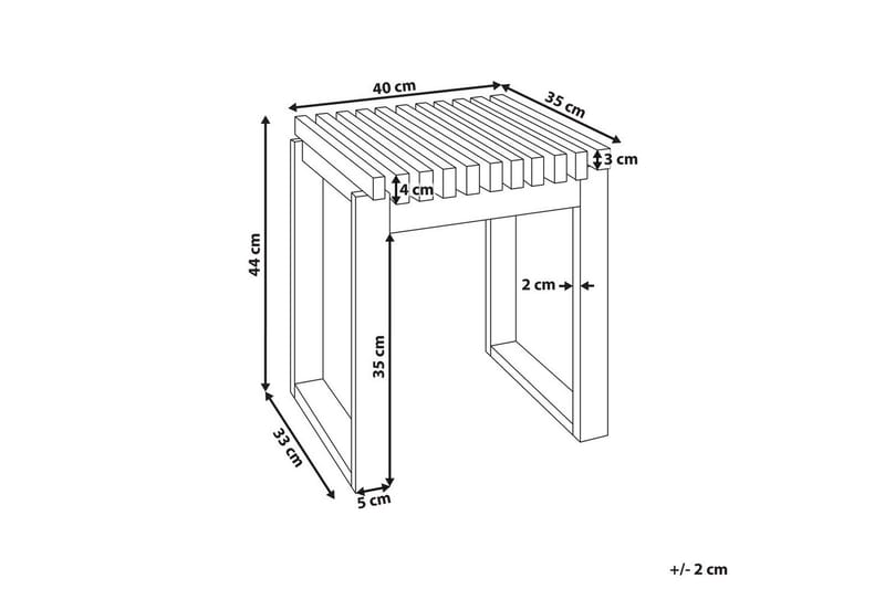 Trädgårdsbord Beliani Bellano 40x35x44 cm Light wood - Havemøbler - Havebord - Spisebord & havebord