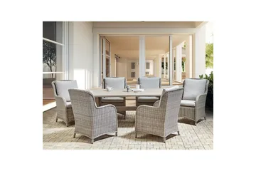 Trädgårdsbord Beliani Cascais Beige - Havemøbler - Havebord - Spisebord & havebord