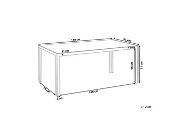 Trädgårdsbord Beliani Catania Black||Silver - Havemøbler - Havebord - Spisebord & havebord