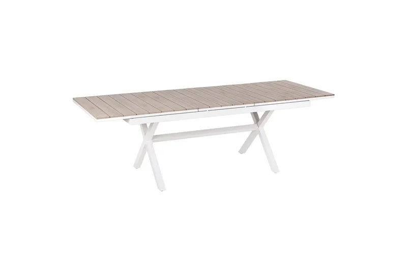 Trädgårdsbord Beliani Fanes Ljus trä/grå Light wood||White, undefined