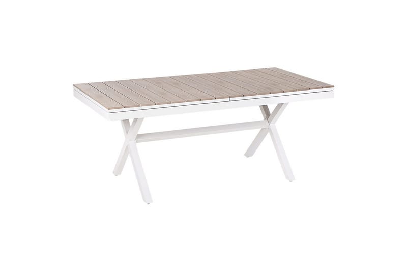 Trädgårdsbord Beliani Fanes Ljus trä/grå Light wood||White - Havemøbler - Havebord - Spisebord & havebord
