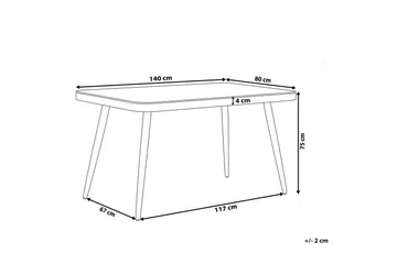 Trädgårdsbord Beliani Lipari Grey - Havemøbler - Havebord - Spisebord & havebord