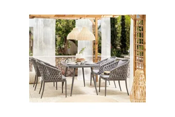 Trädgårdsbord Beliani Lipari Grey - Havemøbler - Havebord - Spisebord & havebord