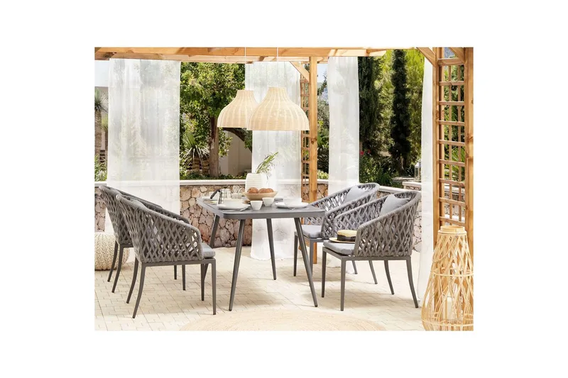 Trädgårdsbord Beliani Lipari Grey - Havemøbler - Havebord - Spisebord & havebord
