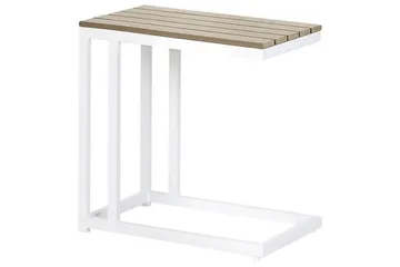 Trädgårdsbord Beliani Messina Ljus trä/vit, 35x60x59 cm Light wood||White - Havemøbler - Havebord - Spisebord & havebord