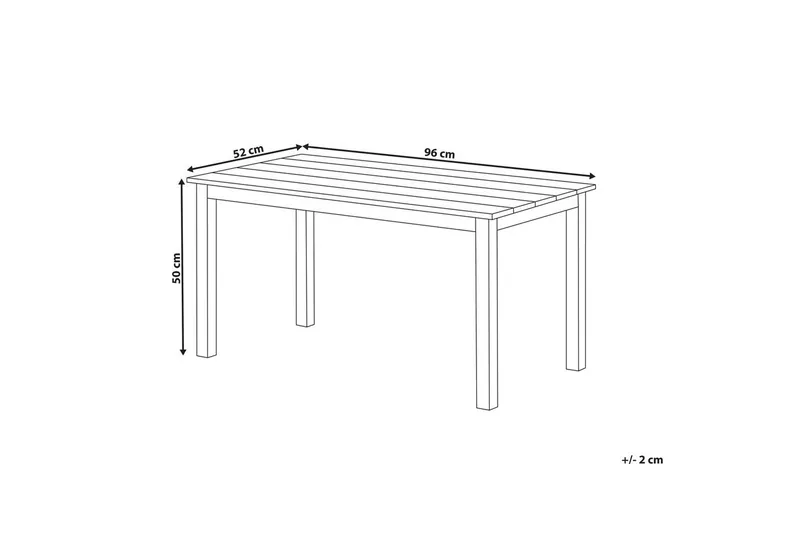 Trädgårdsbord Beliani Messina Ljus trä/vit, 52x96x50 cm Light wood||White - Havemøbler - Havebord - Spisebord & havebord