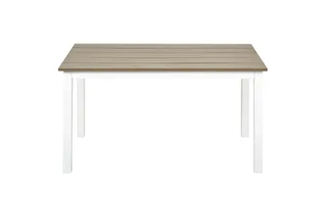 Trädgårdsbord Beliani Messina Ljus trä/vit, 52x96x50 cm Light wood||White - Havemøbler - Havebord - Spisebord & havebord