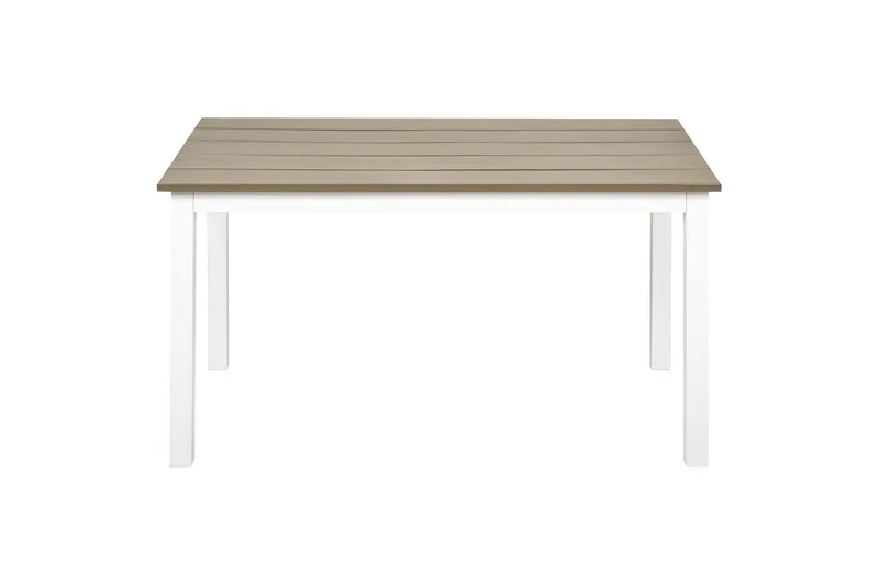 Trädgårdsbord Beliani Messina Ljus trä/vit, 52x96x50 cm Light wood||White - Havemøbler - Havebord - Spisebord & havebord