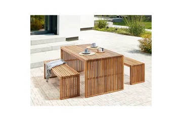 Trädgårdsbord Beliani Sulzano Light wood - Havemøbler - Havebord - Spisebord & havebord