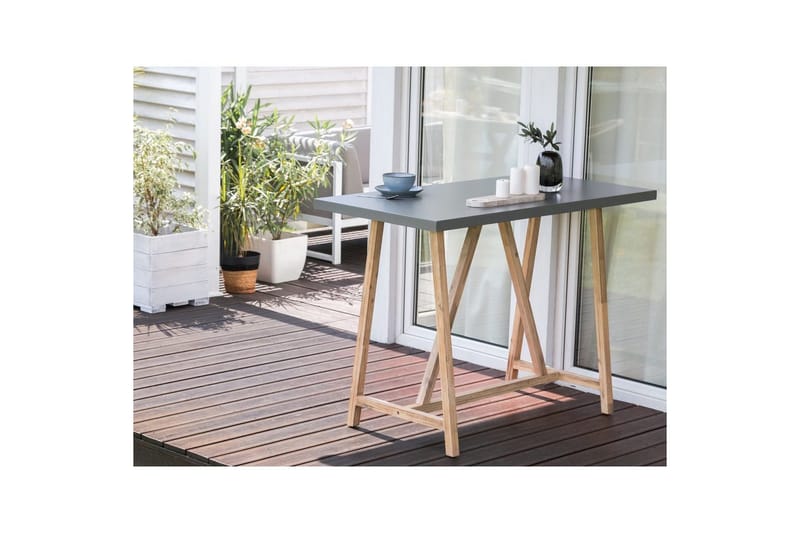 Trädgårdsbord Beliani Talamone Light wood||Grey - Havemøbler - Havebord - Spisebord & havebord
