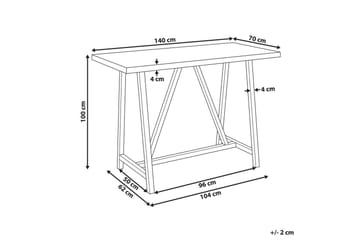 Trädgårdsbord Beliani Talamone Light wood||Grey - Havemøbler - Havebord - Spisebord & havebord