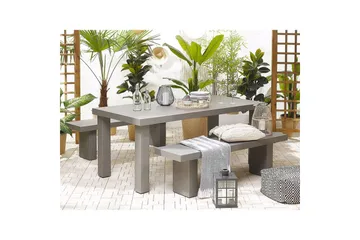 Trädgårdsbord Beliani Taranto Grey - Havemøbler - Havebord - Spisebord & havebord