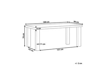 Trädgårdsbord Beliani Taranto Grey - Havemøbler - Havebord - Spisebord & havebord