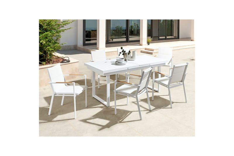 Trädgårdsbord Beliani Valcanetto White - Havemøbler - Havebord - Spisebord & havebord