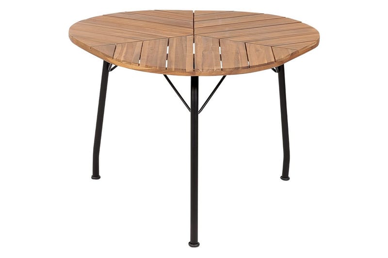 Trädgårdsbord Beliani Varenna Light wood||Black - Havemøbler - Havebord - Spisebord & havebord