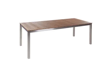 Trädgårdsbord Beliani Viareggio Light wood||Silver - Havemøbler - Havebord - Spisebord & havebord