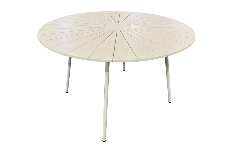 Tunis Spisebord Udendørs 120 cm Rundt - Beige - Havemøbler - Havebord - Spisebord & havebord
