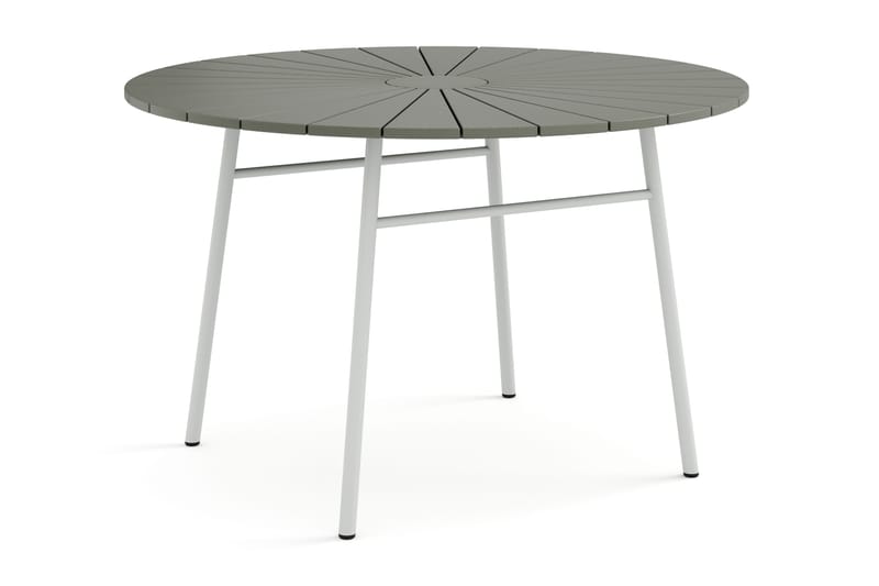 Tunis Spisebord Udendørs 120 cm Rundt - Hvid/Grå - Havemøbler - Havebord - Spisebord & havebord