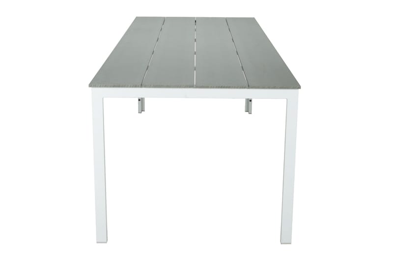 Tunis Spisebord Udendørs 205x90 cm Rektangulært - Hvid/Grå - Havemøbler - Havebord - Spisebord & havebord