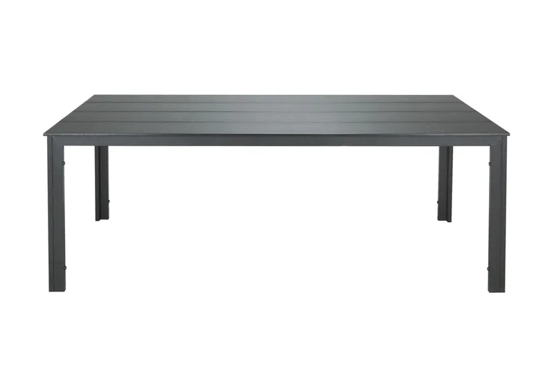 Tunis Spisebord Udendørs 205x90 cm Rektangulært, Sort/Sort