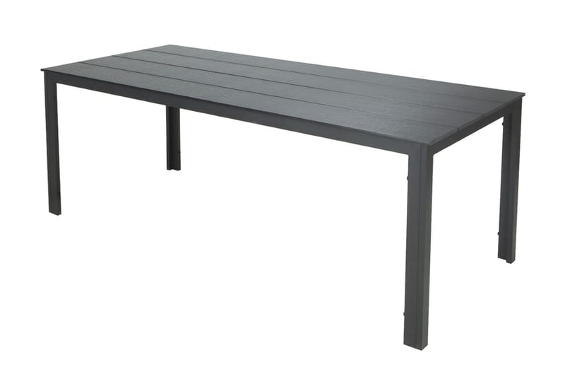 Tunis Spisebord Udendørs 205x90 cm Rektangulært - Sort/Sort - Havemøbler - Havebord - Spisebord & havebord
