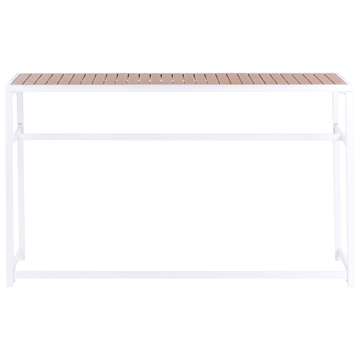 Udendørs barbord Avetrana 50x150 cm - Hvid/Brun - Havemøbler - Havebord - Barbord udendørs