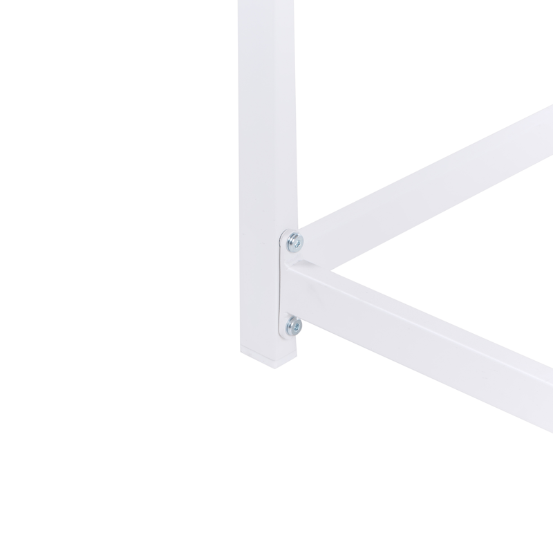 Udendørs barbord Avetrana 50x150 cm - Hvid/Brun - Havemøbler - Havebord - Barbord udendørs