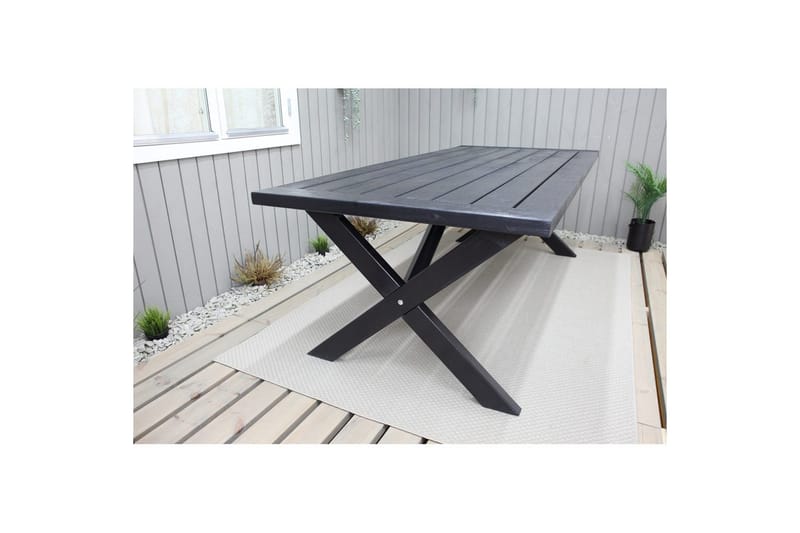 Udendørs bord Oxford 220 Sort - Sort - Havemøbler - Havebord - Spisebord & havebord