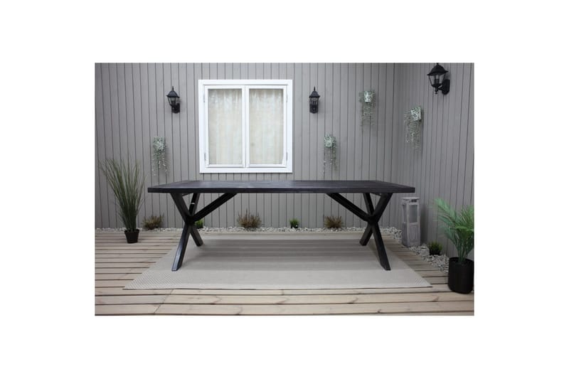 Udendørs bord Oxford 220 Sort - Sort - Havemøbler - Havebord - Spisebord & havebord