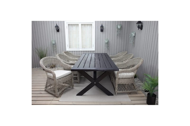 Udendørs bord Oxford 220 Sort - Sort - Havemøbler - Havebord - Spisebord & havebord