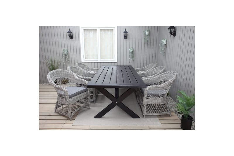 Udendørs bord Oxford 220 Sort - Sort - Havemøbler - Havebord - Spisebord & havebord