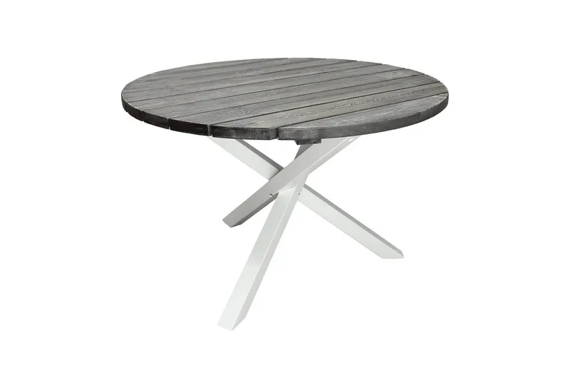 Udendørs Bord Scottsdale Round - Shabby Chic grå med hvide ben - Havemøbler - Havebord - Spisebord & havebord
