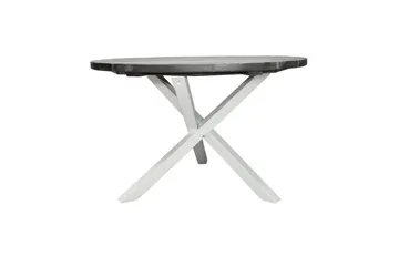 Udendørs Bord Scottsdale Round - Shabby Chic grå med hvide ben - Havemøbler - Havebord - Spisebord & havebord
