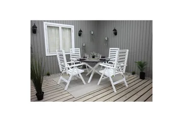 Udendørs Bord Scottsdale Round - Shabby Chic grå med hvide ben - Havemøbler - Havebord - Spisebord & havebord