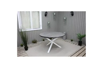 Udendørs Bord Scottsdale Round - Shabby Chic grå med hvide ben - Havemøbler - Havebord - Spisebord & havebord