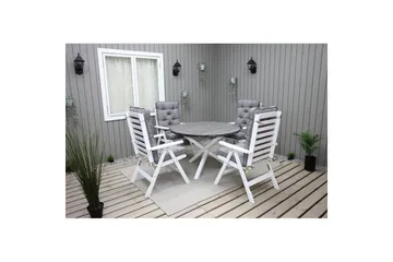 Udendørs Bord Scottsdale Round - Shabby Chic grå med hvide ben - Havemøbler - Havebord - Spisebord & havebord