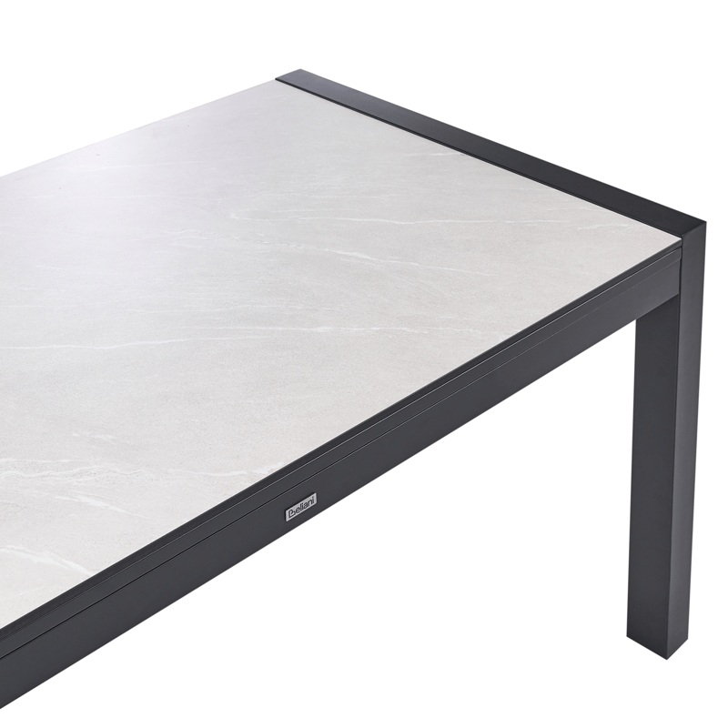 Udtrækkeligt spisebord udendørs Binasco 160/220 cm - Beige/Sort - Havemøbler - Havebord - Spisebord & havebord