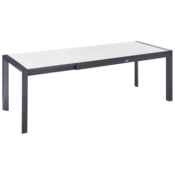 Udtrækkeligt spisebord udendørs Binasco 160/220 cm - Beige/Sort - Havemøbler - Havebord - Spisebord & havebord