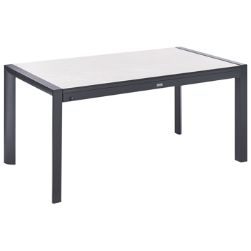 Udtrækkeligt spisebord udendørs Binasco 160/220 cm - Beige/Sort - Havemøbler - Havebord - Spisebord & havebord