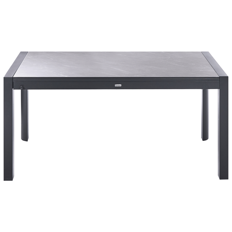 Udtrækkeligt spisebord udendørs Binasco 90x160/220 cm - Grå/Sort - Havemøbler - Havebord - Spisebord & havebord
