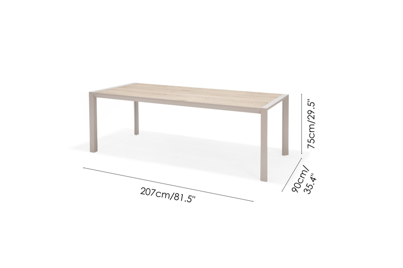 Urbanite Udendørsbord 205 cm - Grå - Havemøbler - Havebord - Spisebord & havebord