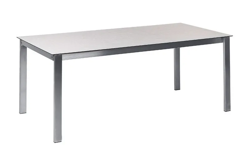 Zervo Spisebord 180x90 cm, Hvid/Sølv